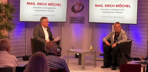 ÖJC-Präsident Welzl im Gespräch mit Mag. Moechel