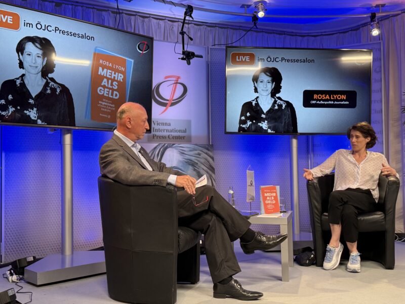 Rosa Lyon im Gespräch mit ÖJC-Präsident Stöger