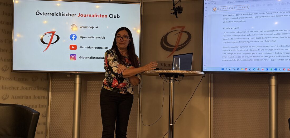 Brigitte Schüch beim ÖJC-Vortrag